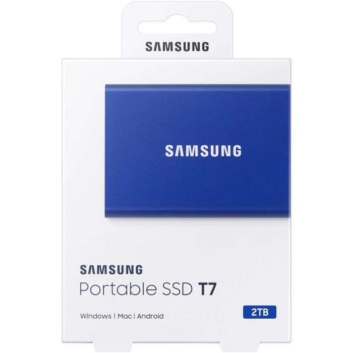 Samsung MU-PC2T0H/WW Disco Externo SSD Portátil T7 Touch 2TB Azul USB 3.2 Gen2 1050/1000 MB/s Cifrado AES 256 9