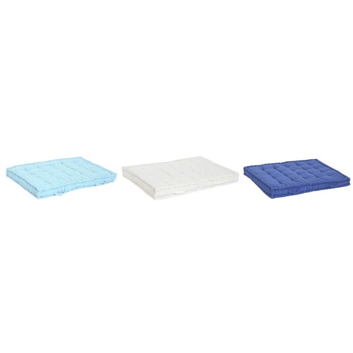 Cojín de suelo DKD Home Decor Azul Azul marino Greige 110 x 78 x 12 cm (3 Unidades) Cojín de suelo DKD Home Decor Azul Azul marino Greige 110 x 78 x 12 cm (3 Unidades)
