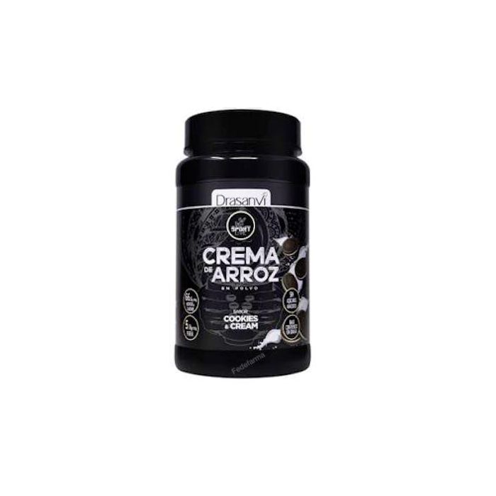 Sport Live Crema de Arroz Sabor Cookies & Cream 1 Kg para Deportistas, Instantánea, Sin Azúcares Añadidos, Vegana