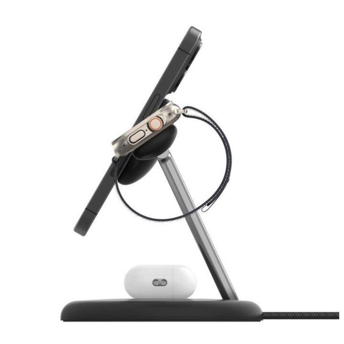Belkin Wiz023Vfbk Base Carga Inalambrica 3 en 1 para iPhone, Apple Watch y AirPods con Qi2 15W Negra 2