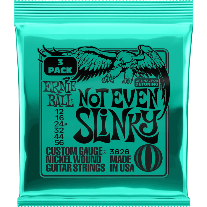ERNIEBALL Not Even Slinky 12-56 Tripack (3) Cuerdas para Guitarra Eléctrica, Calibres .012-.056 0 ERNIEBALL Not Even Slinky 12-56 Tripack (3) Cuerdas para Guitarra Eléctrica, Calibres .012-.056 0