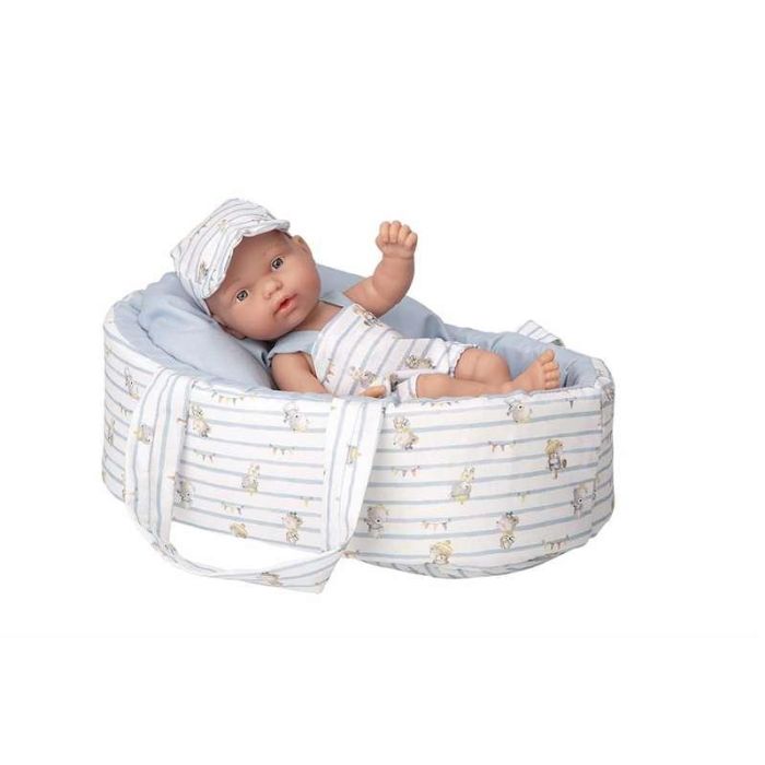 Muñeca elegance 26 cm pillines azul c/capazo c/bolsa (cuerpo vinyl) Muñeca elegance 26 cm pillines azul c/capazo c/bolsa (cuerpo vinyl)