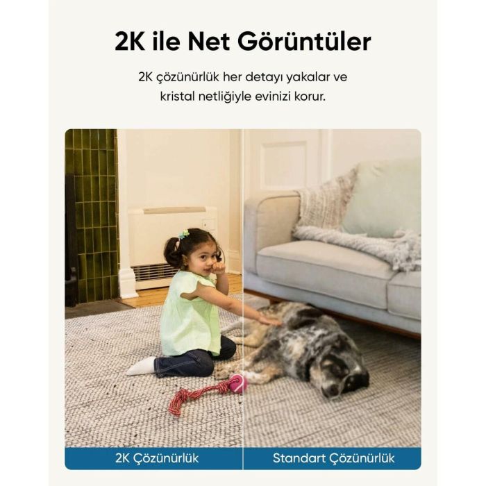 Eufy C220 Cámara de Seguridad IP Interior Bombilla 2K Giro 360° Detección IA Visión Nocturna WiFi Compatible Google/Alexa 12