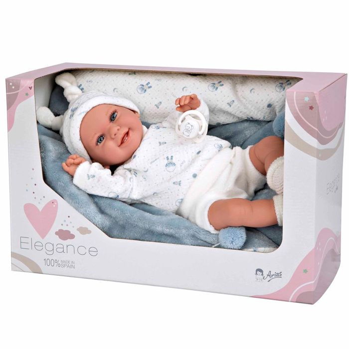 Muñeca elegance 35 cm babyto azul c/manta (muñeco de peso) 4 Muñeca elegance 35 cm babyto azul c/manta (muñeco de peso) 4