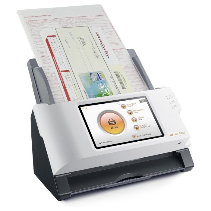 Plustek Escaner A280 Essential, Resolucion 600x600 DPI, Escaneado Duplex, Color, Velocidad 20 seg/pagina, ADF 3