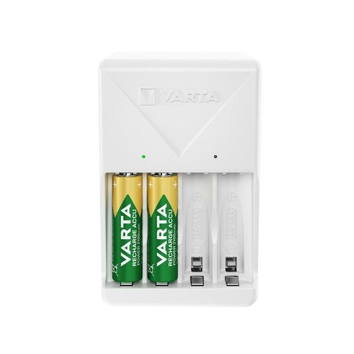 Varta Cargador de Pilas 2 ó 4 AA/AAA y 4xAA 2100 mAh Blanco 4 Varta Cargador de Pilas 2 ó 4 AA/AAA y 4xAA 2100 mAh Blanco 4