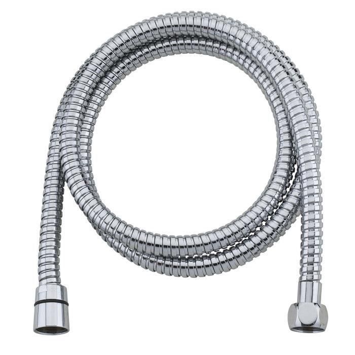 ROUSSEAU Manguera de ducha 1.5m NF doble grapado en acero inoxidable cromado ROUSSEAU Manguera de ducha 1.5m NF doble grapado en acero inoxidable cromado