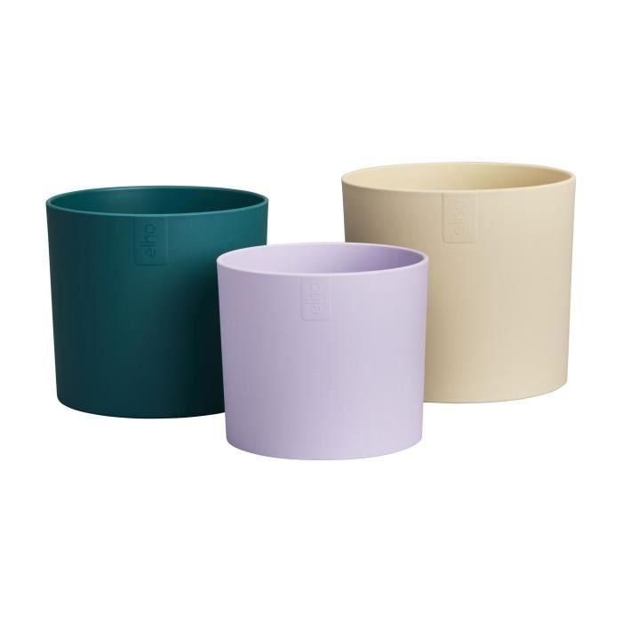 Maceta - Elho - Lex Pott - Set 14 - Blanco Verde Morado - L 14 x An 13,8 x Al 12 cm - Interior - 100% reciclado 1 Maceta - Elho - Lex Pott - Set 14 - Blanco Verde Morado - L 14 x An 13,8 x Al 12 cm - Interior - 100% reciclado 1