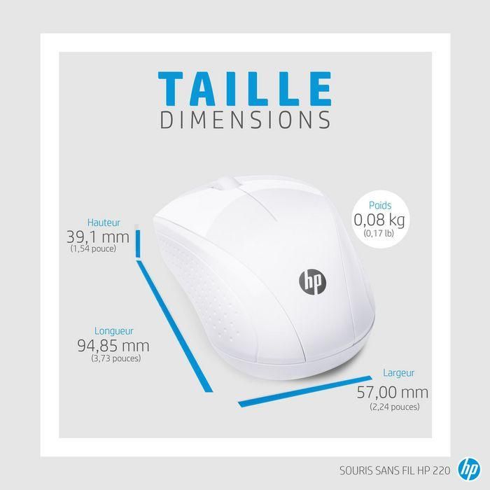 HP Ratón Inalámbrico 220 (Blanco Nieve) 5