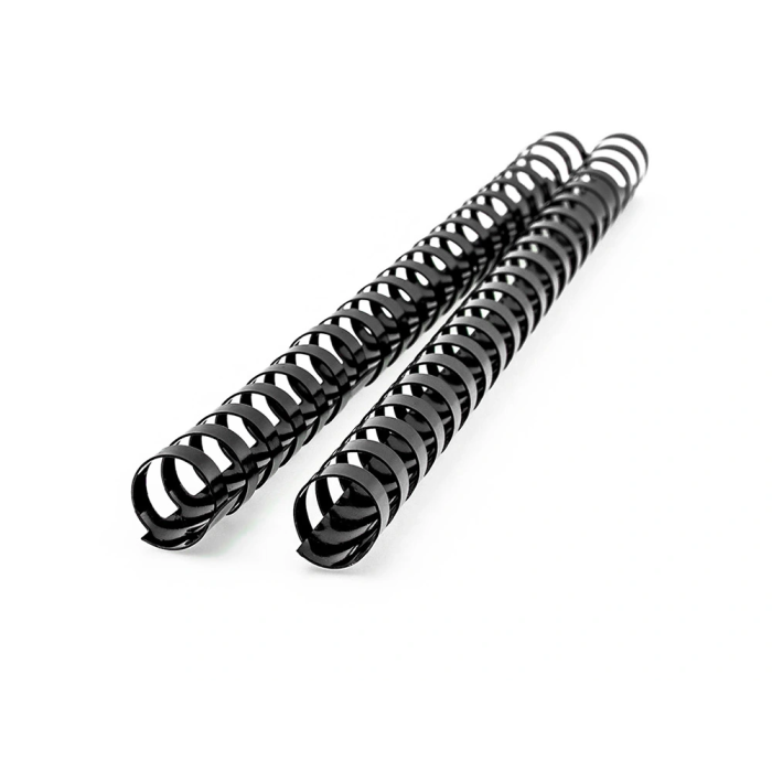 Q-connect Canutillo Redondo 6 mm Plástico Negro Capacidad 20 Hojas Caja 100 Unidades 4