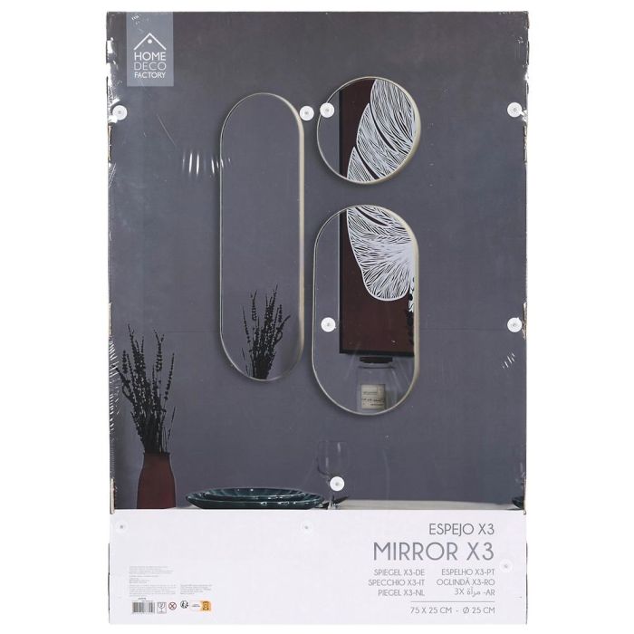 Home Deco Factory Juego De 3 Espejos Veda Beige Colección Terra Nova 3 Home Deco Factory Juego De 3 Espejos Veda Beige Colección Terra Nova 3