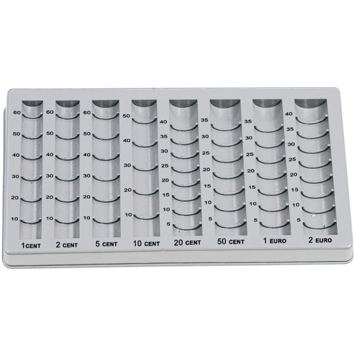 Bandeja Portamonedas Liderpapel Plastico Color Gris 275x155x24-35 mm 1