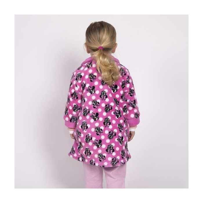 Cerdá Batín de Casa Infantil Minnie Mouse Oficial Disney, Suave Tejido Coral Fleece para Bebé Niña, Talla 18 Meses, Rosa