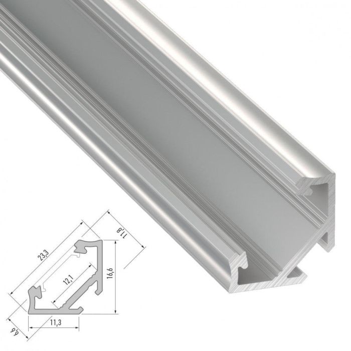 Perfíl Aluminio Tipo C 2,02M Perfíl Aluminio Tipo C 2,02M