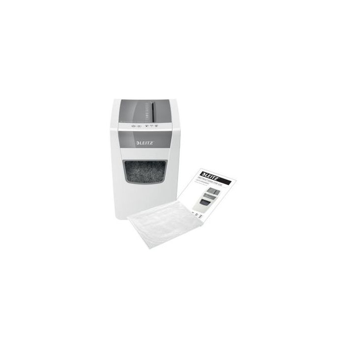 Destructora De Documentos Leitz Iq Slim Home Office 150 Capacidad De Corte 10 Hojas Destruye Grapas Y Clips 12