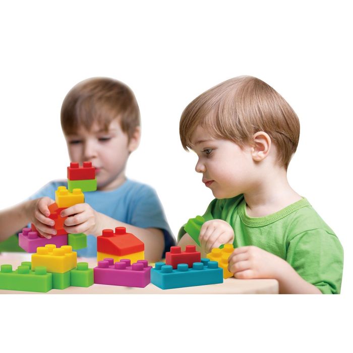 Tachan Construcciones Blandas Ladrillos de Juguete 28 Piezas para Niños +2 años | Bloques Apilables Suaves con Bolsa de Almacenamiento 2 Tachan Construcciones Blandas Ladrillos de Juguete 28 Piezas para Niños +2 años | Bloques Apilables Suaves con Bolsa de Almacenamiento 2
