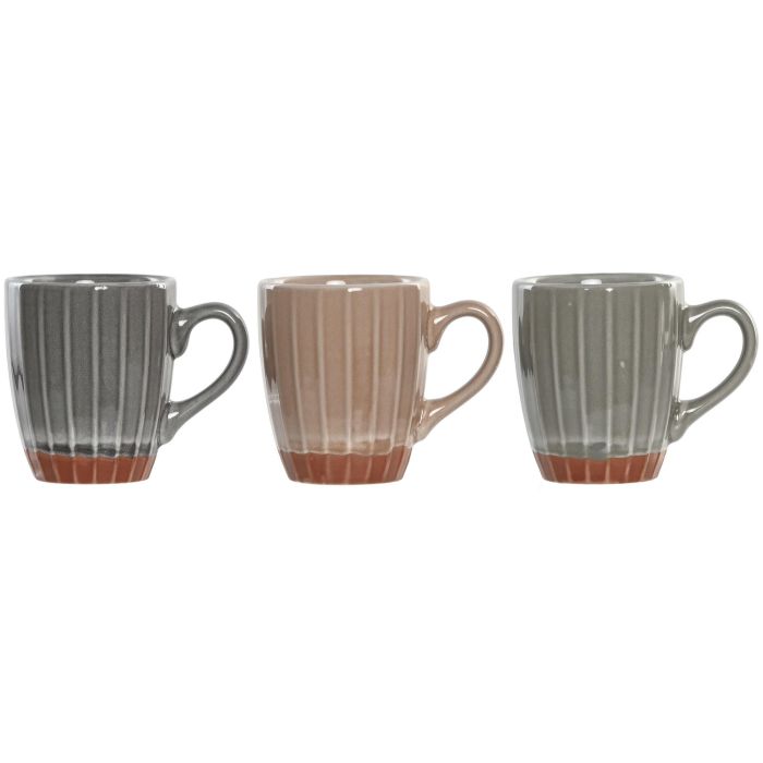 Taza Urban DKD Home Decor Gris Oscuro Beige 6 x 7.5 x 8 cm (12 Unidades) Taza Urban DKD Home Decor Gris Oscuro Beige 6 x 7.5 x 8 cm (12 Unidades)