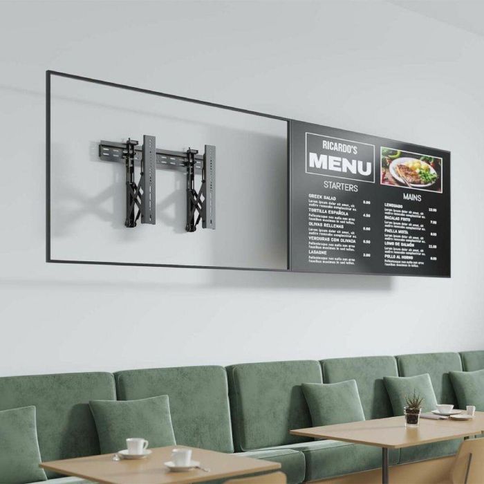 AISENS - SOPORTE PARA VIDEOWALL NIVELABLE Y FUNCION POP-OUT PARA TV 45KG DE 37-70, NEGRO 1