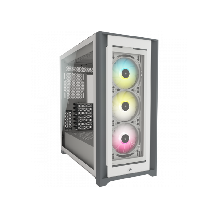 Corsair iCUE 5000X RGB Midi Torre PC Blanco - Vidrio Templado, RGB, Gestión de Cables, CC-9011213-WW 0 Corsair iCUE 5000X RGB Midi Torre PC Blanco - Vidrio Templado, RGB, Gestión de Cables, CC-9011213-WW 0