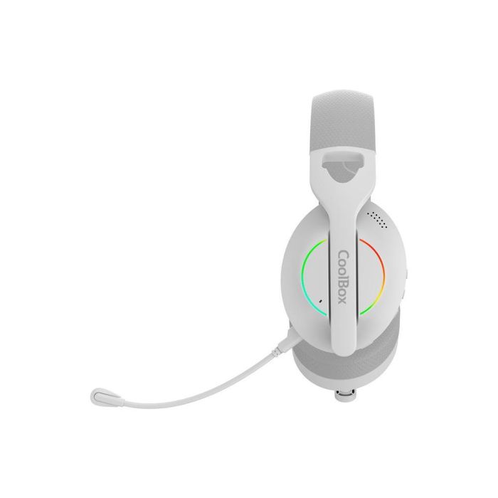 COOLBOX COO-AUM-WB01-W Auriculares Bluetooth 5.4 con Micrófono RGB Inalámbricos Diadema In-ear Blanco 1