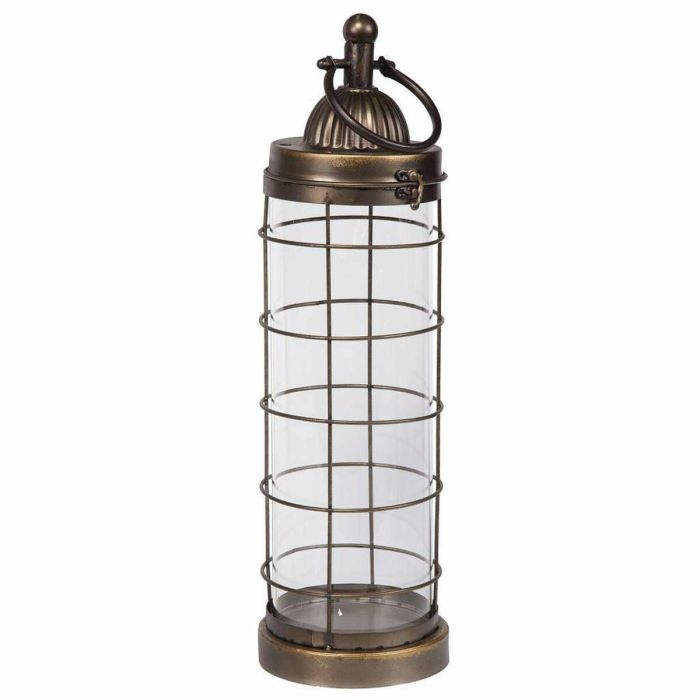 Farol Alexandra House Living Latón Metal Vidrio 17 x 56 x 17 cm