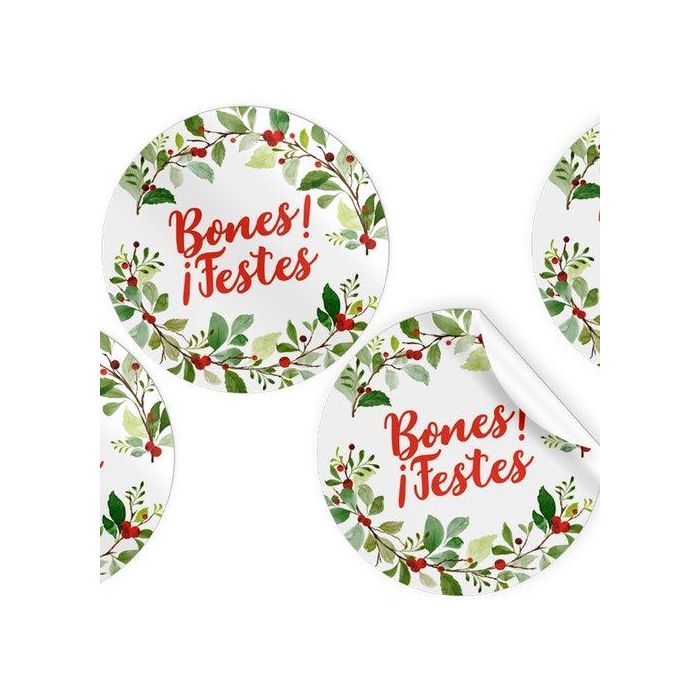 Etiquetes Regal Catalan Adh. Rotllo 250 Uds. Rodones Ø 40 Nadal Bones Festes