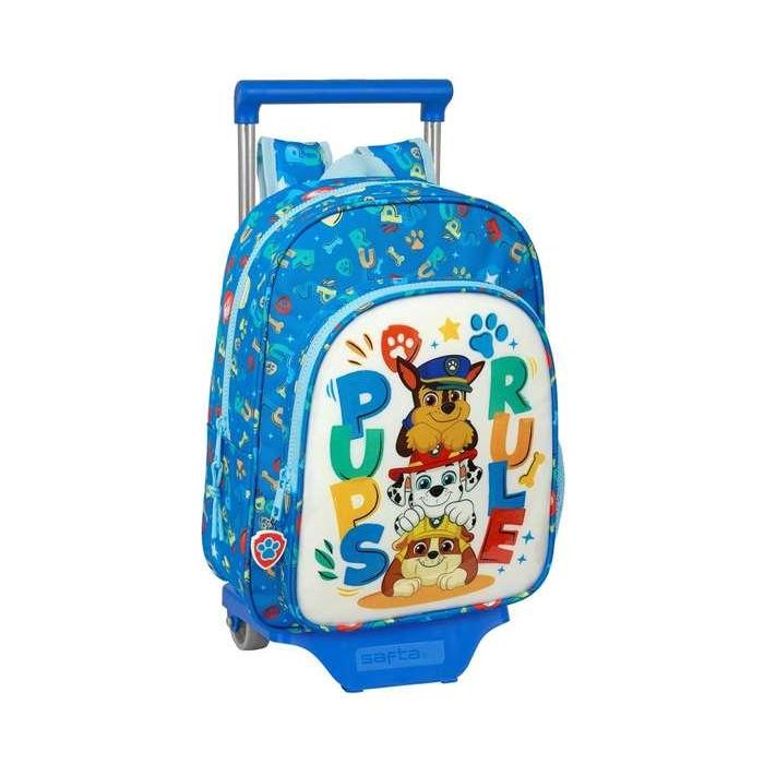 Mochila Escolar con Ruedas The Paw Patrol Pups rule Azul 26 x 34 x 11 cm