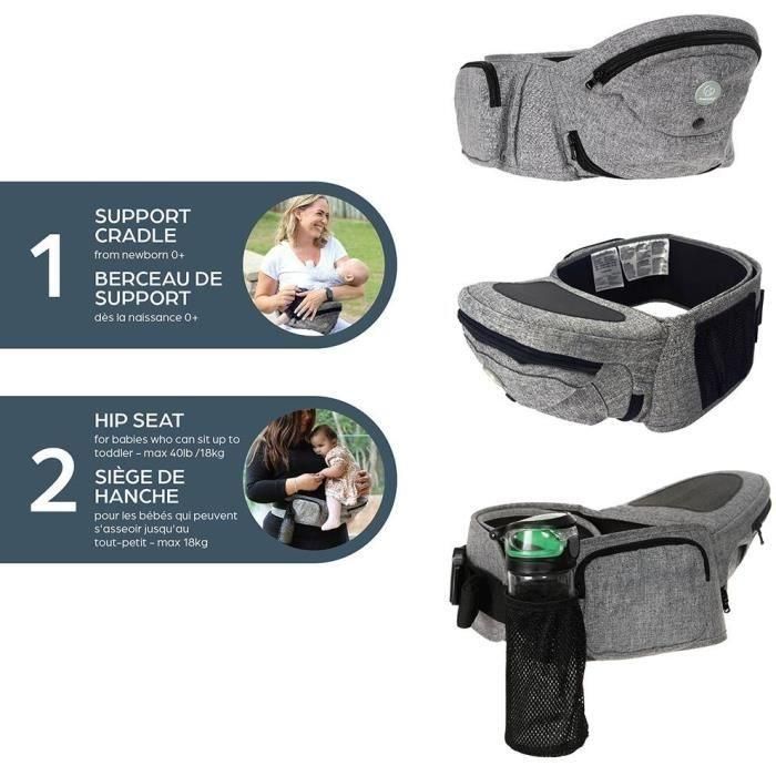 Portabebés - Asiento de cadera - DREAMBABY - Up & Go - Gris 4 Portabebés - Asiento de cadera - DREAMBABY - Up & Go - Gris 4