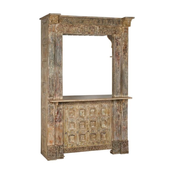 Mueble Bar Item Home DKD Home Decor Natural 66 x 247 x 158 cm 1 Mueble Bar Item Home DKD Home Decor Natural 66 x 247 x 158 cm 1