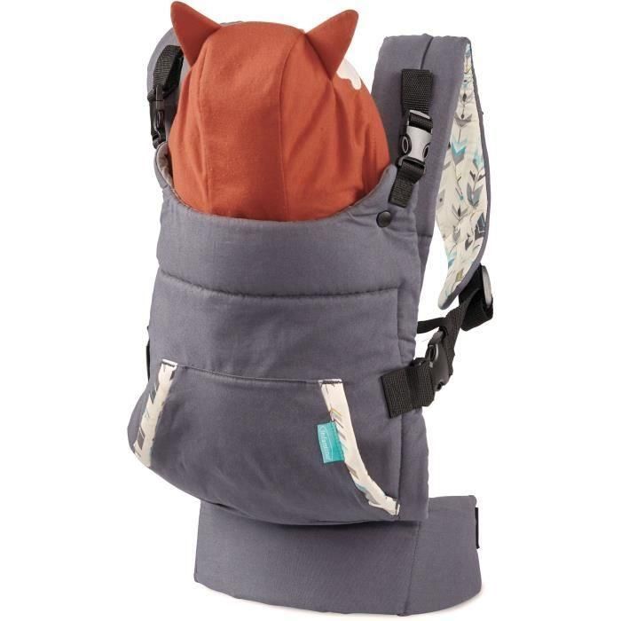 Infantino INF0773554002089 Mochila Porta Bebé Cuddle Up Fox - 2 modos: Cara Ventral y Dorsal