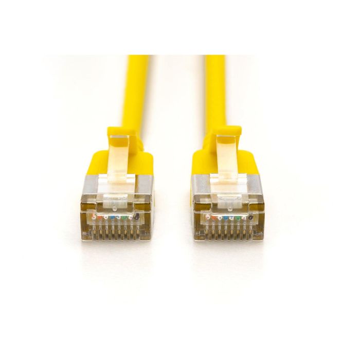 Digitus CAT 6A F/FTP Slim Cable de red, 1m, Amarillo, Conectores RJ-45, Chapado en Oro, LSZH 1