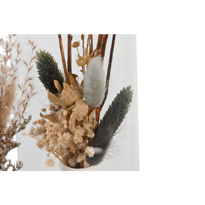 DKD Home Decor Decoracion Shabby Beige Marron Claro Flor Seca Cristal 8.5 x 20 x 8.5 cm (4 Unidades) 2