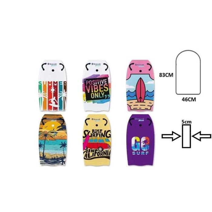 Poessa Tabla de Surf Poliestireno para Niños (4+ años) con asas y dibujos 83,5x45,5x5 cm - Modelos Surtidos 4 Poessa Tabla de Surf Poliestireno para Niños (4+ años) con asas y dibujos 83,5x45,5x5 cm - Modelos Surtidos 4