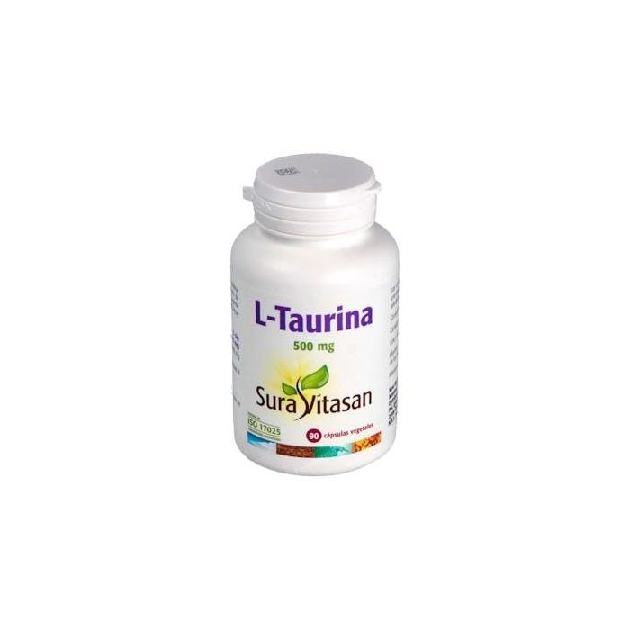 SURA VITASAN L-Taurina Aminoácido 500 mg 90 Cápsulas Vegetales. Para Digestión, Colesterol y Sistema Nervioso