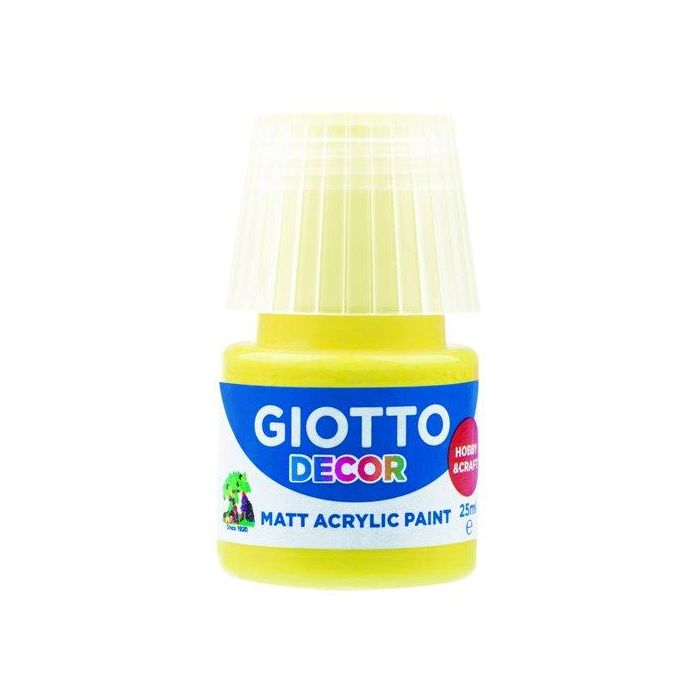Pintura Acrilica Giotto 25 Ml (Bote) Amarillo (Set de 6)
