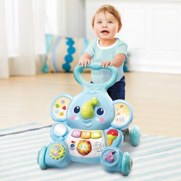 Vtech Baby Elefante Trottino: Andador Bebé con Freno y Ruedas Antideslizantes para Primeros Pasos (9-36 Meses) 1