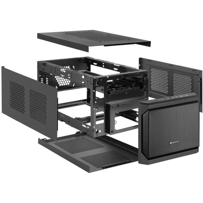Sharkoon QB One Schwarz - Midi/Minitower ITX, Mini-ITX 3,5 " - PC-/Server Netzteil Kühler - USB, USB 2.0, USB 3.0 8