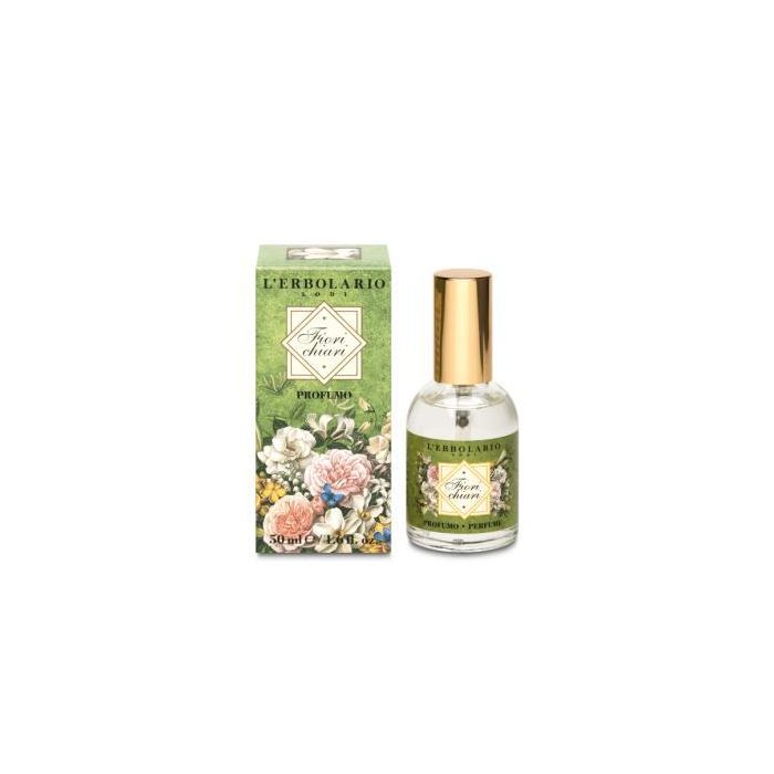 L'ERBOLARIO Flores Claras Agua de Perfume 50ml con notas de rosas, manzano y frambuesa, fragancia delicada y dulce