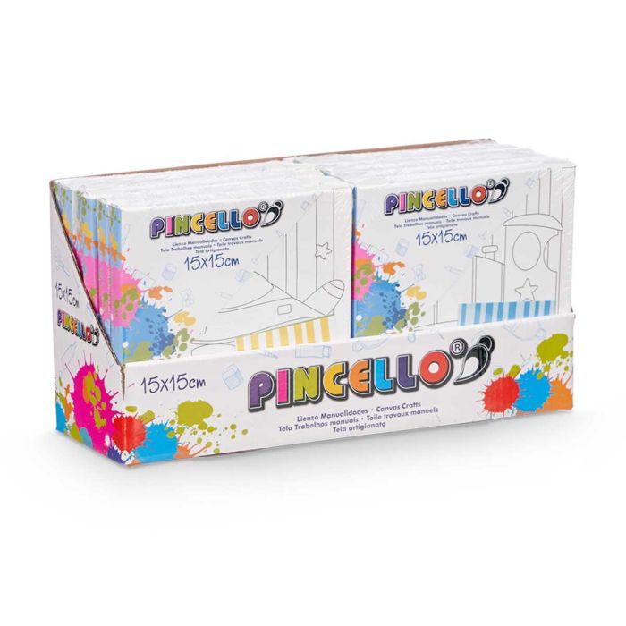 Lienzo para manualidades 15x15 cm vehículos surtidos - Pincello (24 Unidades) 2 Lienzo para manualidades 15x15 cm vehículos surtidos - Pincello (24 Unidades) 2