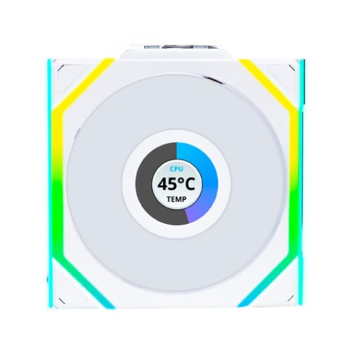 Lian Li Ventilador de Caja UNI FAN SL, Pack de 3, Blanco, PWM de 4 pines, 120 mm, 2000 RPM, G99.12SL1W3W.00