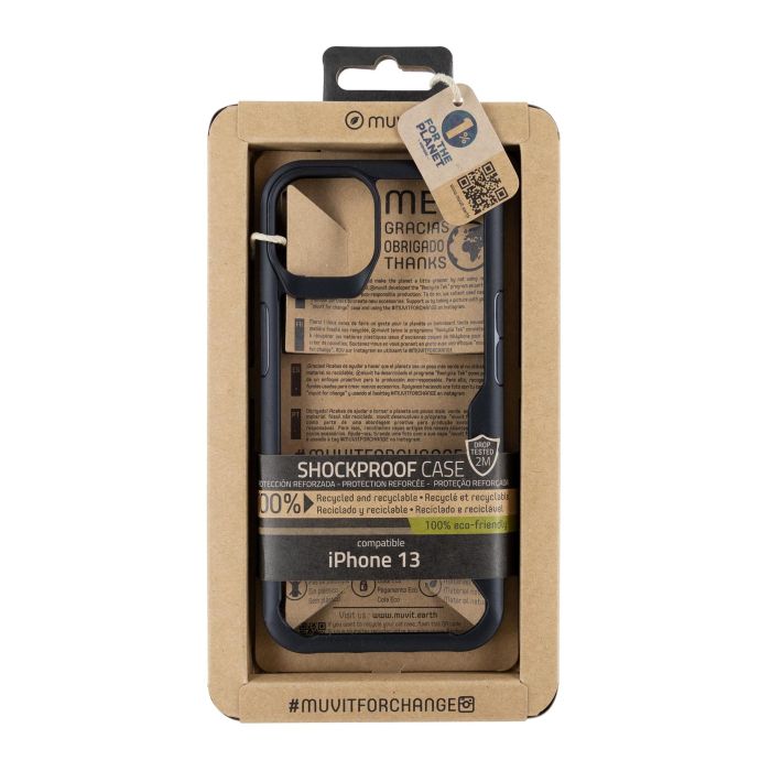 Muvit Funda Shockproof 2M para Apple iPhone - Protección contra caídas, 100% reciclado Muvit Funda Shockproof 2M para Apple iPhone - Protección contra caídas, 100% reciclado