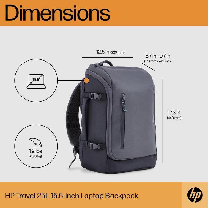 HP Mochila TRAVEL 25L para portatil de 15,6" 3 HP Mochila TRAVEL 25L para portatil de 15,6" 3