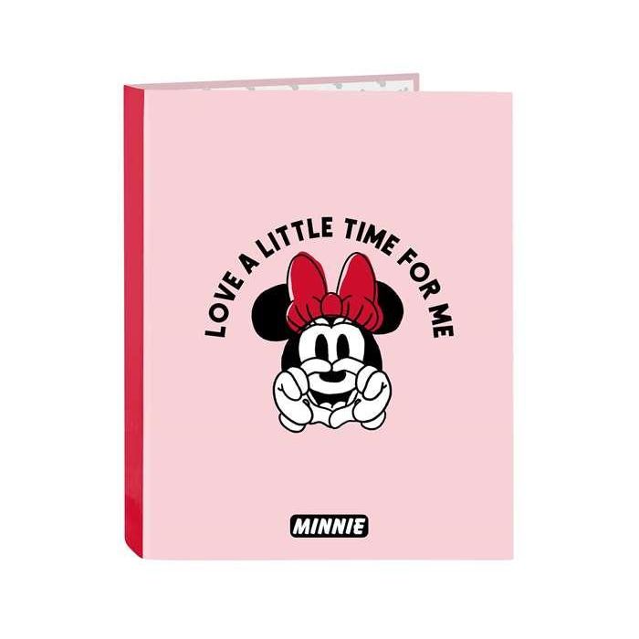 Carpeta de anillas Minnie Mouse Me time Rosa A4 (26.5 x 33 x 4 cm) 0 Carpeta de anillas Minnie Mouse Me time Rosa A4 (26.5 x 33 x 4 cm) 0