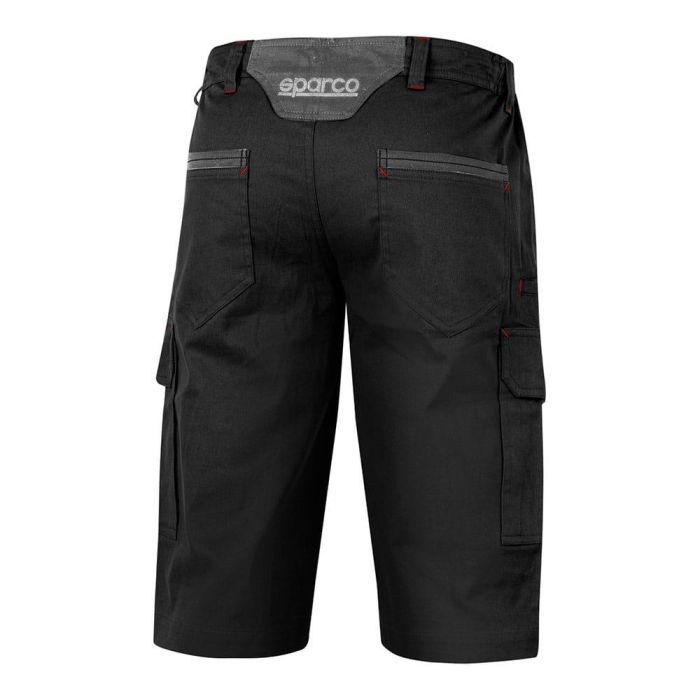 Sparco Pantalón Bermuda Cargo Negro 02410nr1s Talla S Algodón Elástico 1