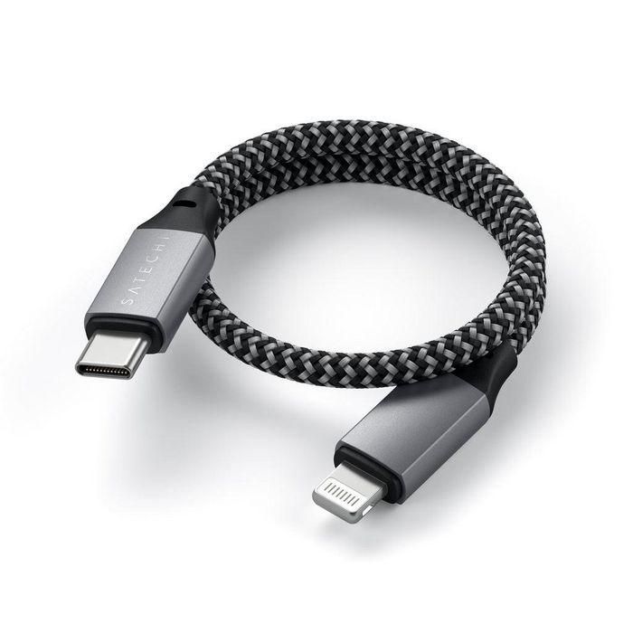 Satechi Cable de Carga USB-C a Lightning, 480 Mbps, Hasta 60W, Carga Rápida para iPhone, Certificado MFi, 25 cm Satechi Cable de Carga USB-C a Lightning, 480 Mbps, Hasta 60W, Carga Rápida para iPhone, Certificado MFi, 25 cm