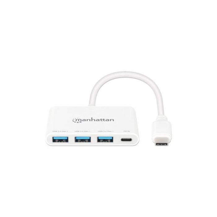 MANHATTAN 3-Port USB 3.0 Typ-C Hub mit PD Port 3x USB-A weiß 2