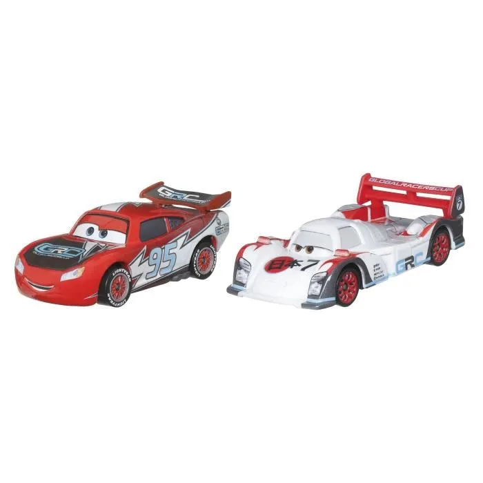 Cars Disney DXV99 Paquete de 2 Vehículos de Juguete, Modelo Aleatorio, Auto Pequeño, para Niños y Niñas de 3 Años en Adelante, Temática Disney Pixar Cars 4