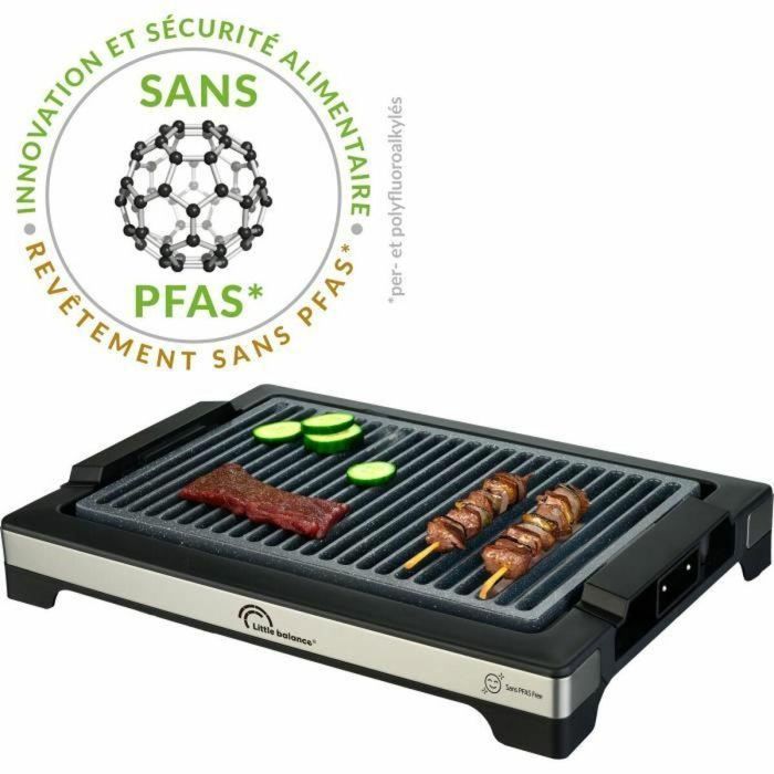 Little Balance LIT3760240788638 Barbacoa Eléctrica Easy Nopifas - Superficie 38x25 cm - Revestimiento Microcerámico libre PFAS - 2000W Little Balance LIT3760240788638 Barbacoa Eléctrica Easy Nopifas - Superficie 38x25 cm - Revestimiento Microcerámico libre PFAS - 2000W