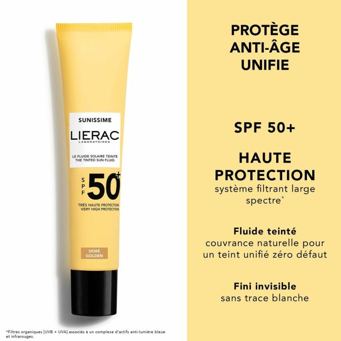 Lierac SUNISSIME Fluido Solar con Color SPF50+ #Golden 40 ml 5 Lierac SUNISSIME Fluido Solar con Color SPF50+ #Golden 40 ml 5