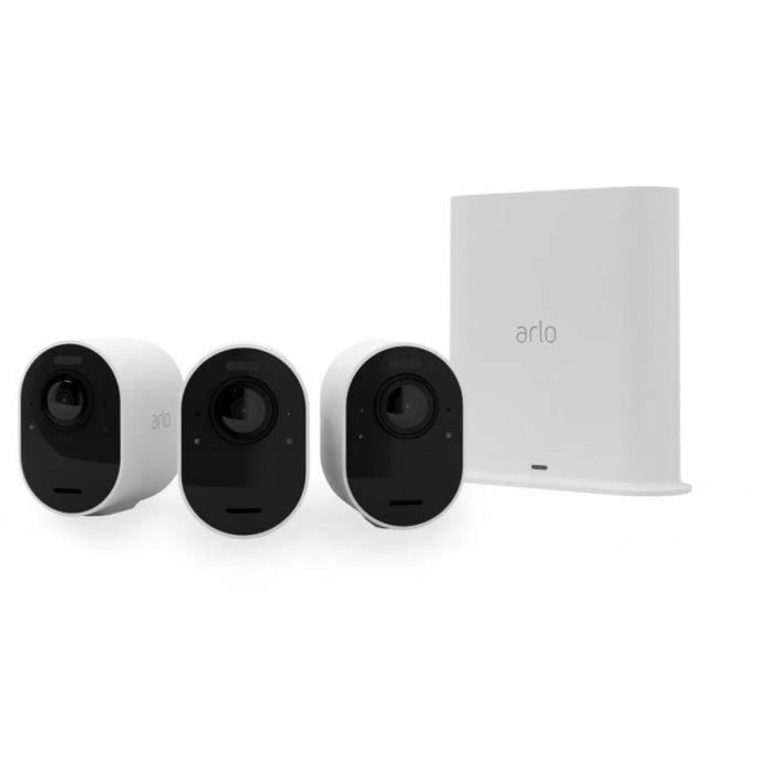 Arlo ARL0193108142533 Cámaras de vigilancia inalámbricas Ultra 2 (paquete de 3) 4K, Blanco, Batería 6 meses, Campo de visión 180°